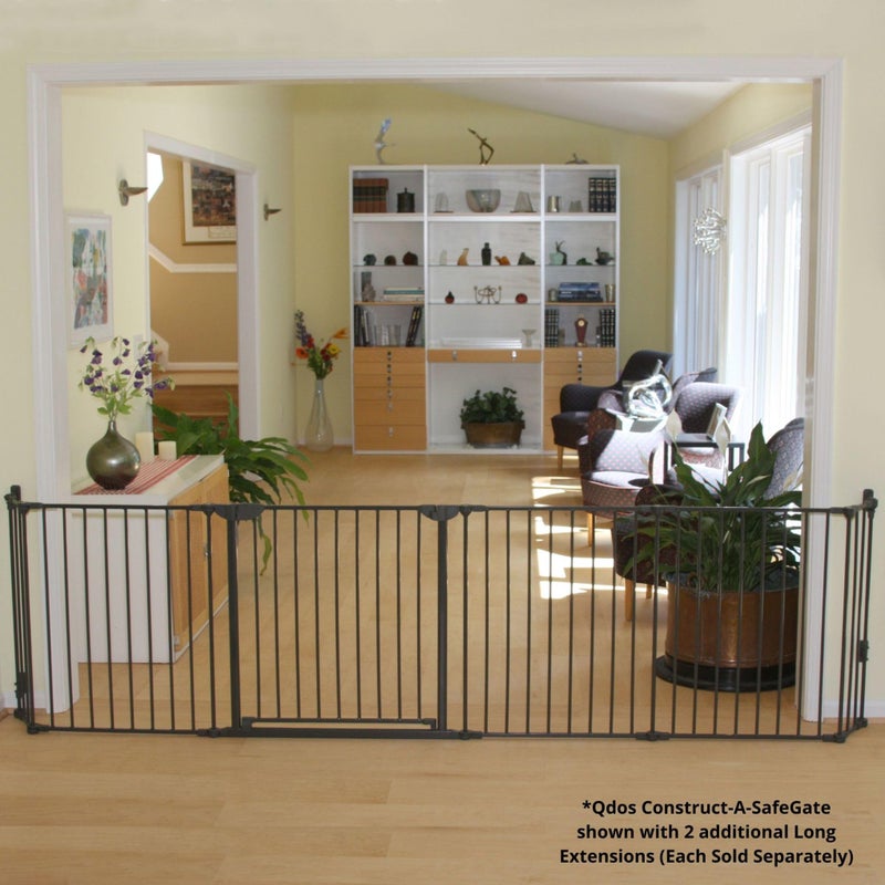 Qdos Safety Construct-A-SafeGate Long Extension | Slate | Extra 23.5" Section for Qdos Safety Construct-A-SafeGate - Use to create extra-large or freestanding baby gates - Image 3